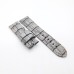 Bamboo Crocodile Pattern Grey Calf Leather Strap  24mm - 22mm for PAM LUNMINOR RADIOMIR