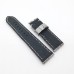 Bamboo Crocodile Pattern Grey Calf Leather Strap  24mm - 22mm for PAM LUNMINOR RADIOMIR