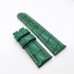 Bamboo Crocodile Pattern Green Calf Leather Strap for PAM LUNMINOR RADIOMIR 24mm - 22mm 125mm - 75mm