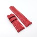 Bamboo Crocodile Pattern Red Calf Leather Strap for PAM LUNMINOR RADIOMIR 24mm - 22mm Wristband
