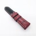 Bamboo Crocodile Rose Red Calf Leather Band Strap for PAM LUNMINOR RADIOMIR Replacement Bracelet  24mm-22mm