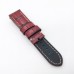 Bamboo Crocodile Rose Red Calf Leather Band Strap for PAM LUNMINOR RADIOMIR Replacement Bracelet  24mm-22mm