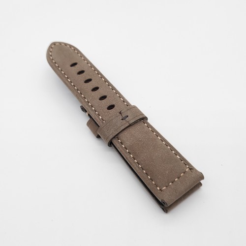 Green Calf Leather Folding Deployment Clasp Band Strap 24mm - 22mm For PAM PAM111 Watch