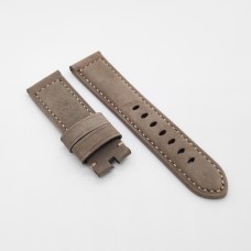 Green Calf Leather Folding Deployment Clasp Band Strap 24mm - 22mm For PAM PAM111 Watch