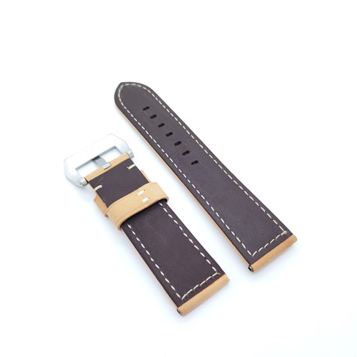 Brown Calf Leather Strap Khaki Watch Band for PAM RADIOMIR LUMINOR Luxury Leather Strap 24mm / 22mm