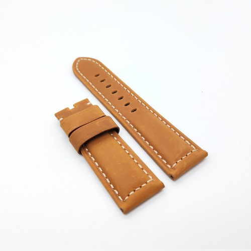 24mm / 22mm Brown Calf Suede Leather Band Strap for PAM RADIOMIR LUMINOR Watch