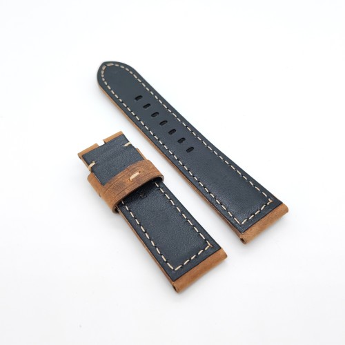 24mm / 22mm  Dark Brown Calf Leather for 22mm Tang buckle PAM Strap Watch Band Premium Quality Watchband Accessories