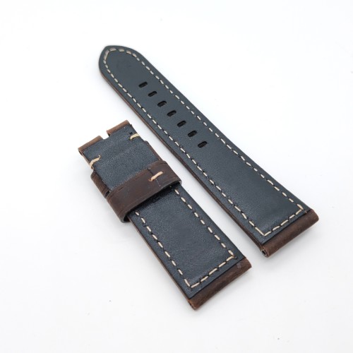 Brown Black Calf Leather for 22mm Tang buckle PAM PAM111 Strap 24mm / 22mm  Fashion Watch Band