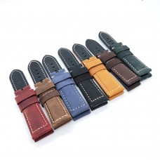 24mm / 22mm  Calf Leather for 22mm Tang buckle PAM PAM111 Suede lether strap Brand
