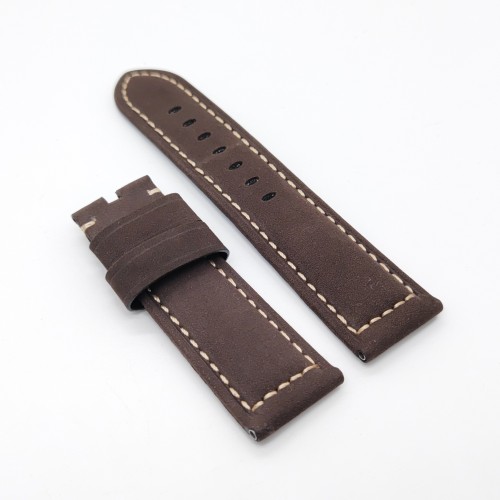 24mm / 22mm  Calf Leather for 22mm Tang buckle PAM PAM111 Suede lether strap Brand