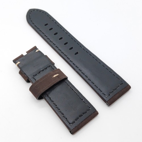 24mm / 22mm  Calf Leather for 22mm Tang buckle PAM PAM111 Suede lether strap Brand