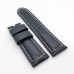 24mm Black Calf Leather Band 22mm Tang Buckle Strap for PAM Wristwatch