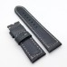 24mm Black Calf Leather Band 22mm Tang Buckle Strap for PAM Wristwatch