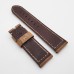 High quality 24mm / 22mm  Brown Waxy Calf Genuine Leather Bracelet PAM Strap Band for Tang buckle