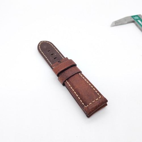 Brown Red Waxy Crack Calf Leather Strap 125mm / 75mm  for PAM RADIOMIR LUMINOR Watch