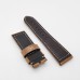 24mm / 22mm Brown Calf Leather Strap Watch Band for PAM RADIOMIR LUMINOR