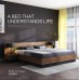 Nordic bed modern simple storage bed Japanese tatami plate double bed 1.8m bed hotel master bed