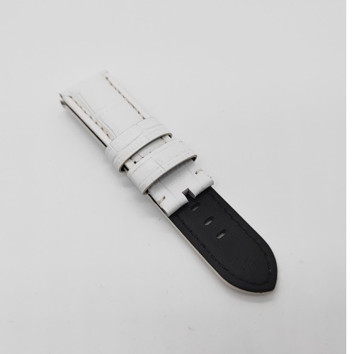 Bamboo Crocodile White Calf Leather Band Strap for PAM LUNMINOR RADIOMIR Watch Band Accessories 24mm/22mm