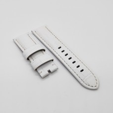 Bamboo Crocodile White Calf Leather Band Strap for PAM LUNMINOR RADIOMIR Watch Band Accessories 24mm/22mm