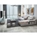 Nordic cloth sofa living room combination simple modern technology cloth three person leather sofa furniture