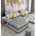 Nordic cloth sofa living room combination simple modern technology cloth three person leather sofa furniture