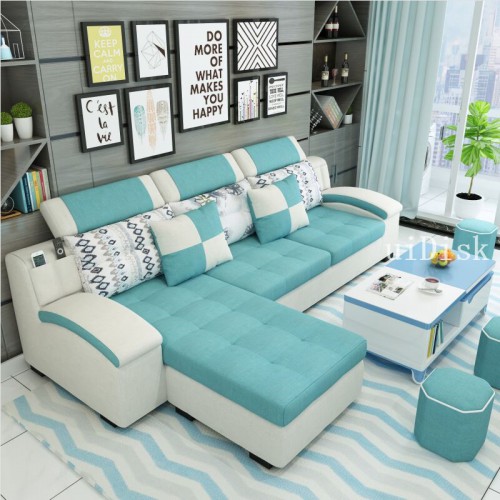 Modern fabric sofa living room combination furniture craft sofa