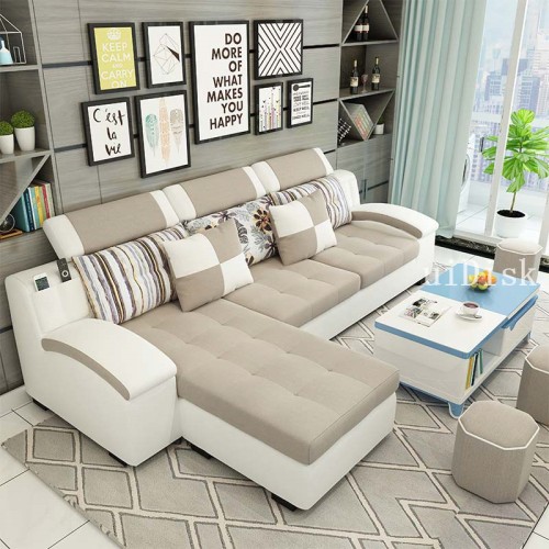 Modern fabric sofa living room combination furniture craft sofa