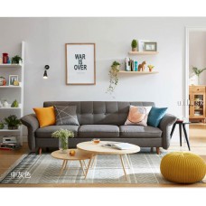 Nordic modern fabric sofa bed small family living room folding dual purpose furniture