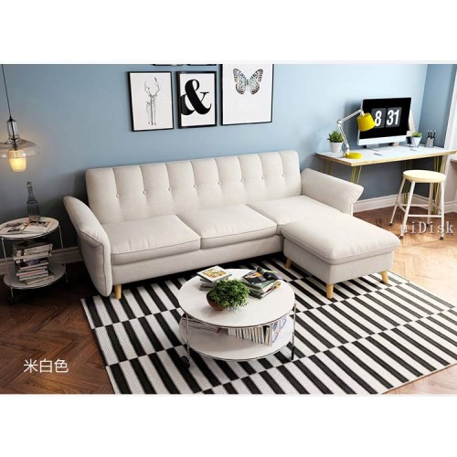 Nordic modern fabric sofa bed small family living room folding dual purpose furniture