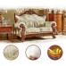 Custom made fabric sofa living room decorated with carved luxury sofa