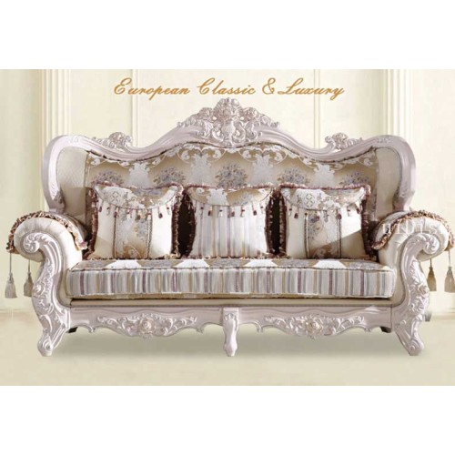 Royal Furniture Wood carving flower living room American luxury whole set garden sofa