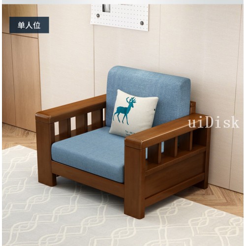Modern solid wood sofa villa economic small family corner Princess sofa suit