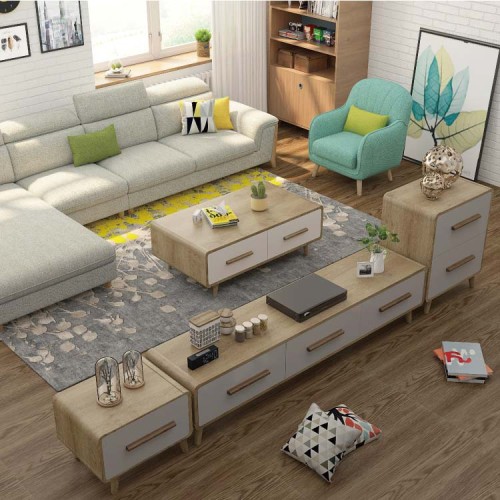 Nordic style small family living room fabric sofa imperial concubine furniture combination set