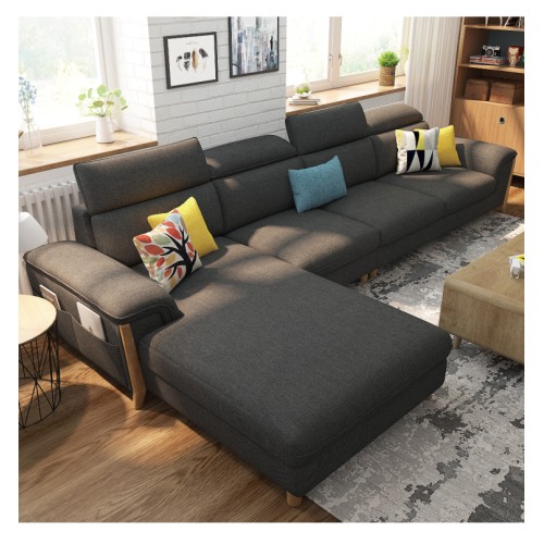 Nordic style small family living room fabric sofa imperial concubine furniture combination set